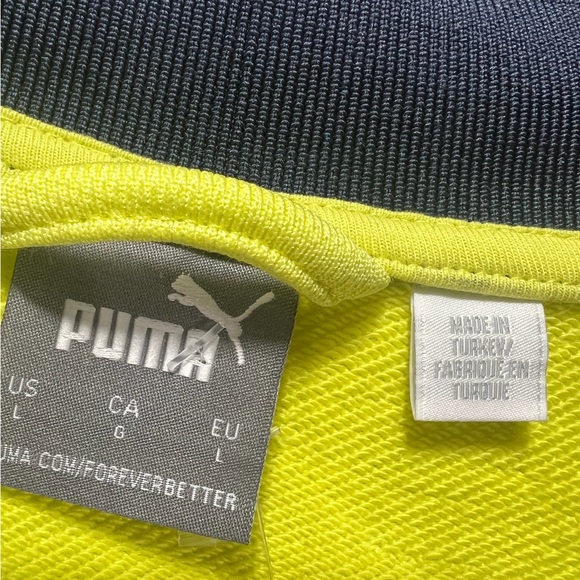 PUMA, LARGE, NEON GREEN WITH NAVY TRIM, ZIP-UP. NWT - Picture 2 of 10